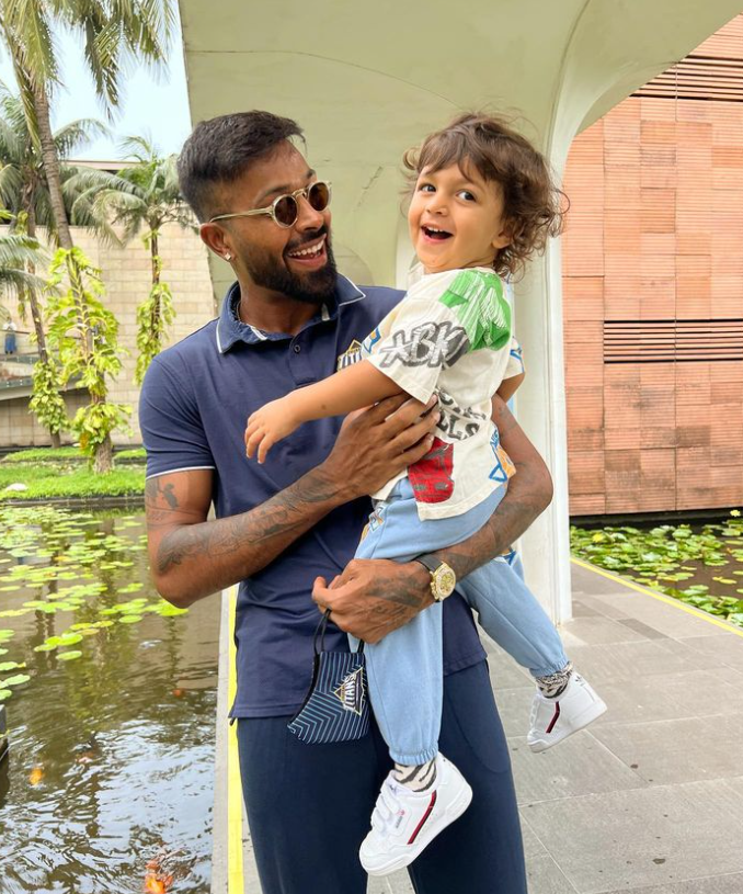 Hardik Pandya With His Son Agastya