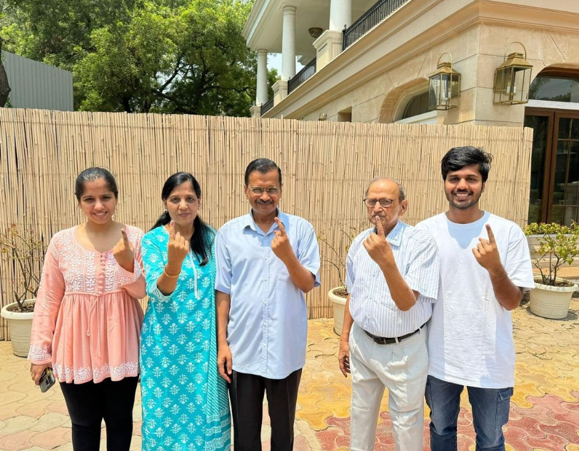 Arvind Kejriwal with His Family