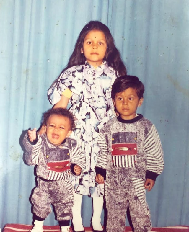 Neha Kakkar, Tony Kakkar & Sonu Kakkar's Childhood picture 