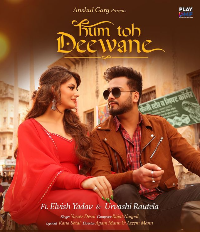 Elvish Yadav With Urvashi Rautela in the music video 'Hum Toh Deewane'