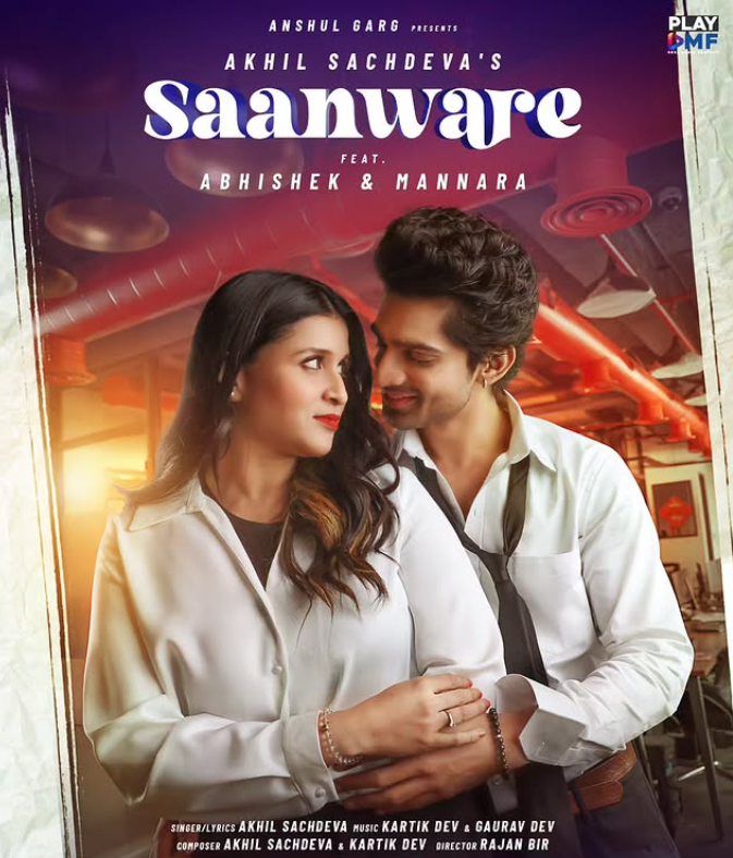 Mannara Chopra with Abhishek Kumar in the music video 'Saanware'