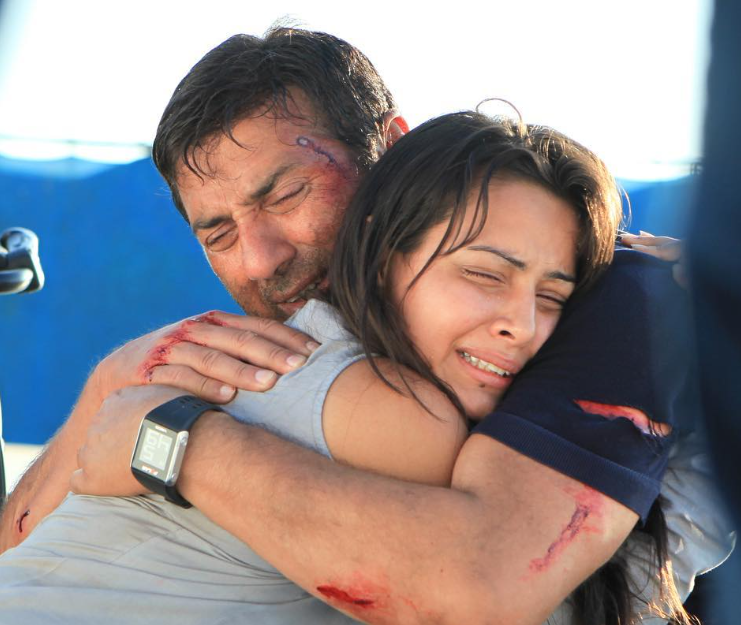 Aanchal Munjal with Sunny deol in a scene of the film Ghayal: Once Again