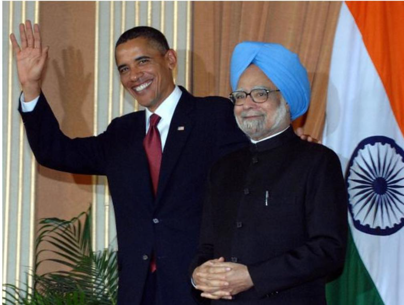 Manmohan Singh with Barack Obama