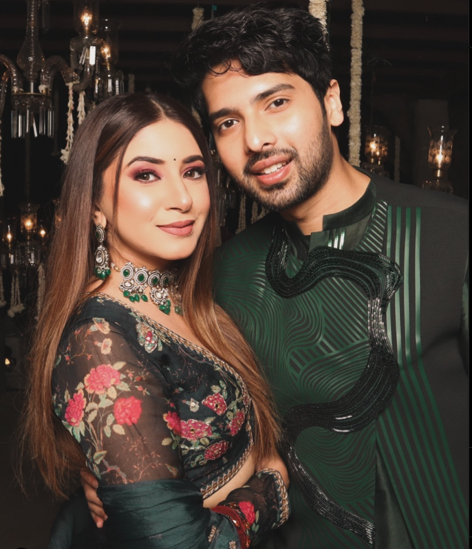 Aashna Shroff with her husband Armaan Malik