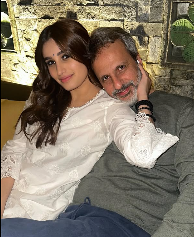 Rasha Thadani with her father Anil Thadani