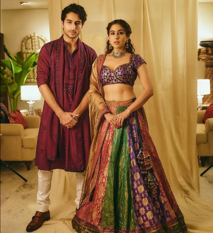 Ibrahim Ali Khan with his sister Sara Ali Khan