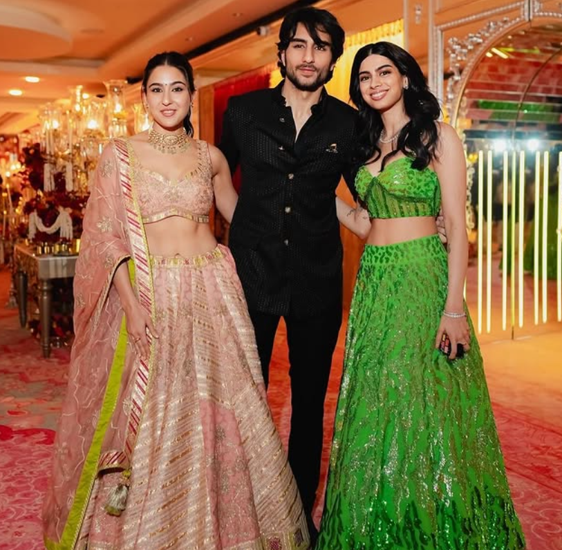 Ibrahim Ali Khan with film Nadaaniyaan's co-actress Khushi Kapoor