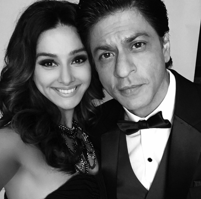 Shibani Dandekar with her favourite actor Shahrukh Khan