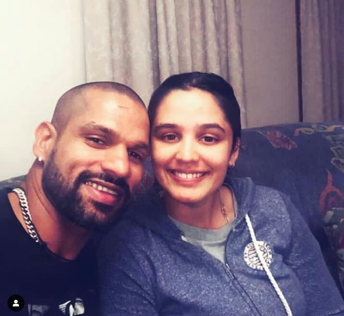 Aliyah Dhawan with her father Shikhar Dhawan