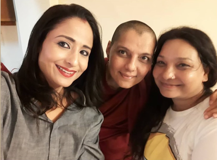 Barkha Madan with tv show Ghar Ek Sapnaa's co-star Lata Saberwal