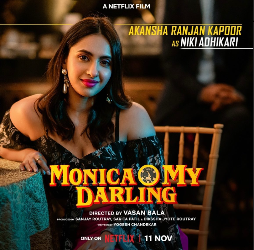 Akansha Ranjan Kapoor on the poster of the film Monica, O My Darling