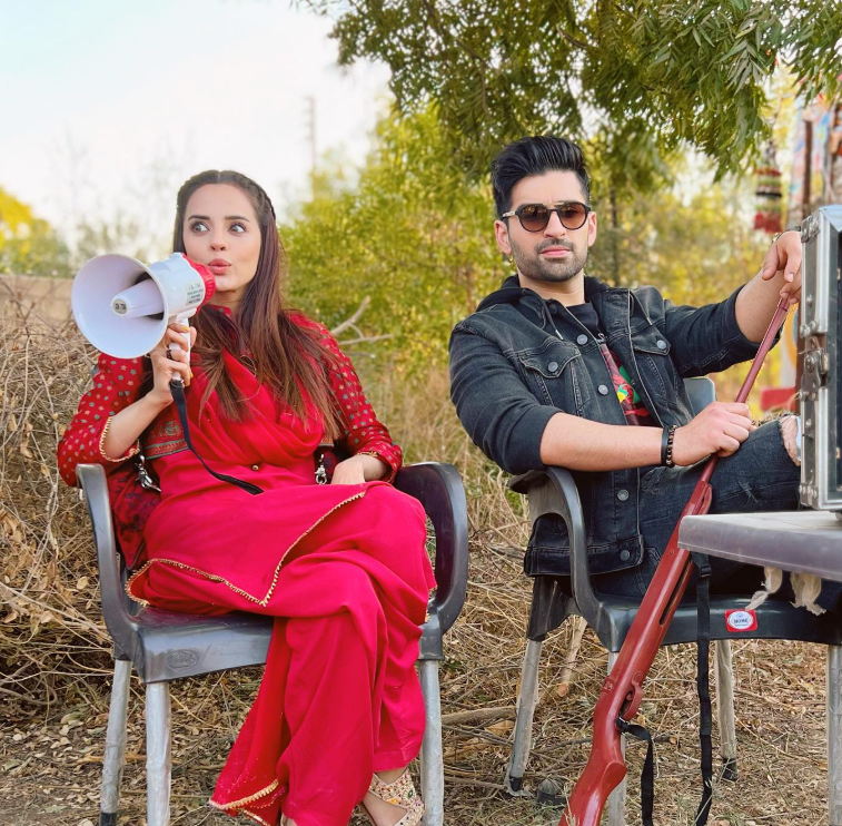 Komal Meer & Muneeb Bhtt in a scene of the serial 'Tere Aany Se'