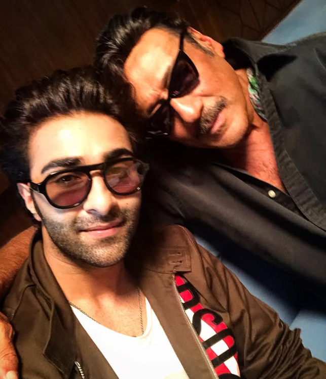 Aadar Jain with Hello Charlie's co-star Jackie Shroff