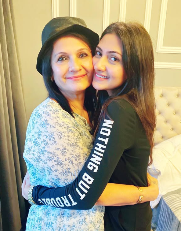 Neelam Upadhyaya with her mother Parveen Upadhyaya