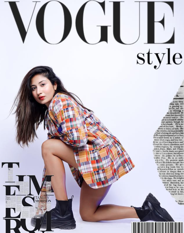 Shreya Kalra on the cover of the Vogue Magazine
