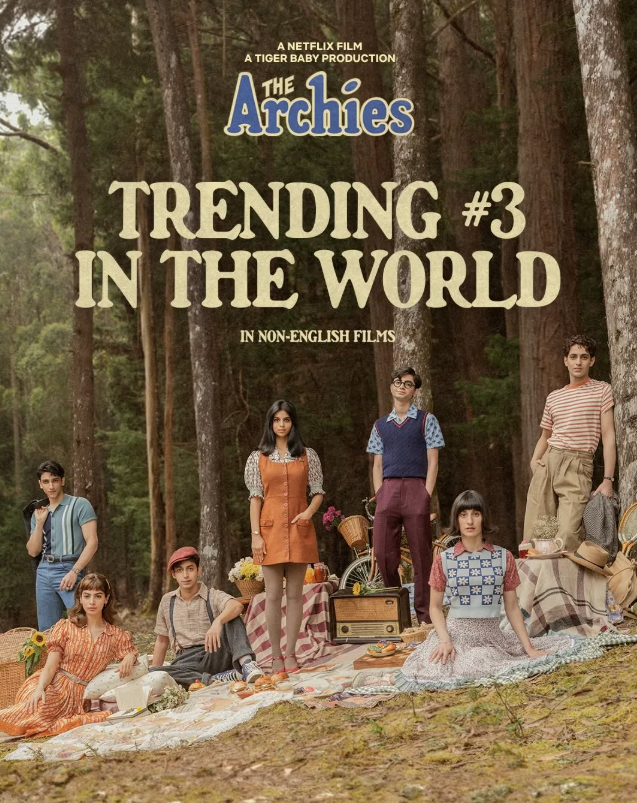 Aditi Saigal on the poster of the film "The Archies"