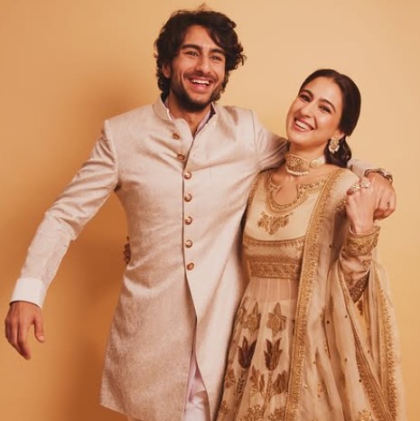 Ibrahim Ali Khan with his sister Sara Ali Khan