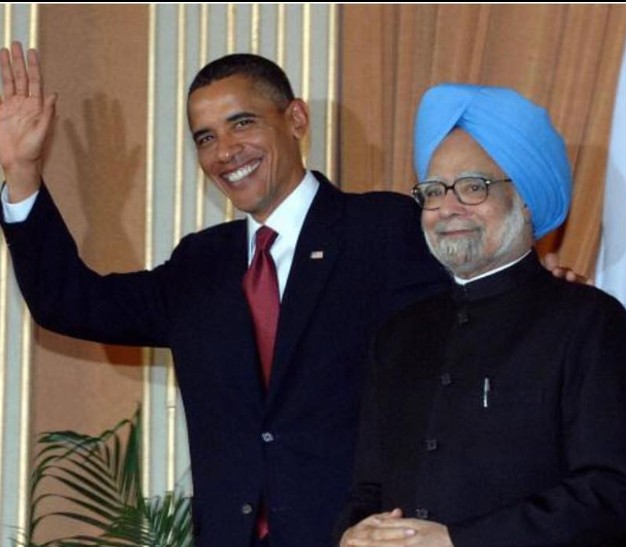 Manmohan Singh with Barack Obama
