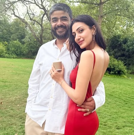 Neelam Upadhyaya with her husband Siddharth Chopra