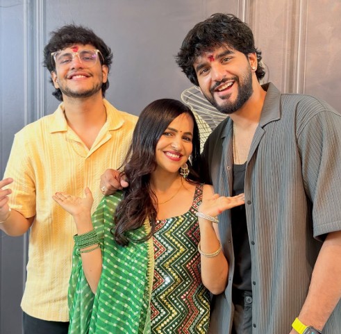 Prerna Malhan with her brothers Abhishek Malhan & Nischay Malhan