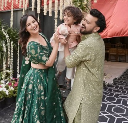 Prerna Malhan with her husband Harsh Gupta & son Asher Gupta