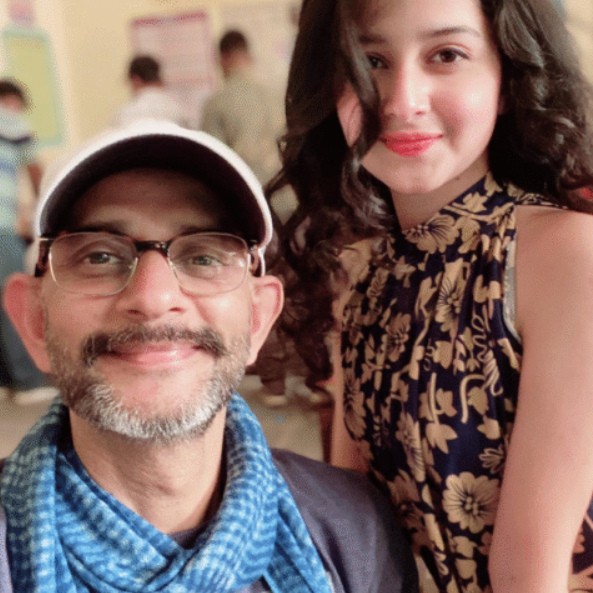 Jiya Amin with film director Vijay Krishna Acharya