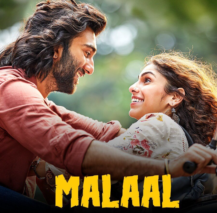 Meezaan Jafri and Sharmin Sehgal on the poster of the film "Malaal"