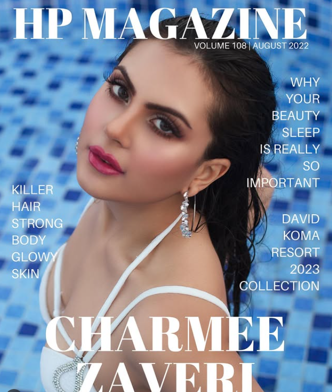 Charmee Zaveri on the cover of the HP magazine