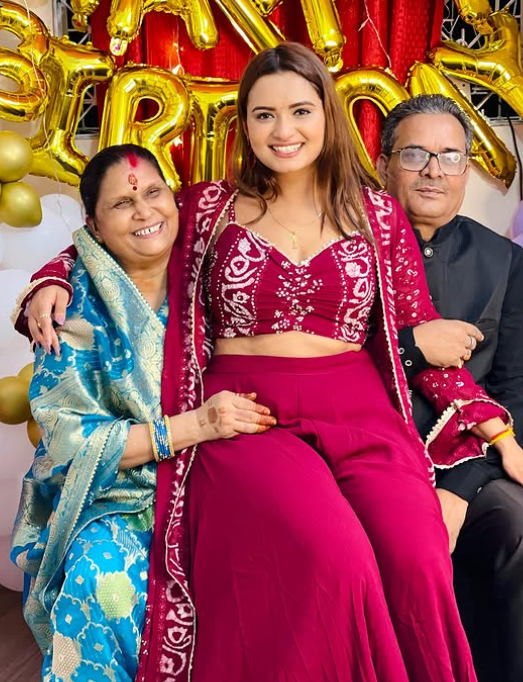Neelam Giri with her Parents