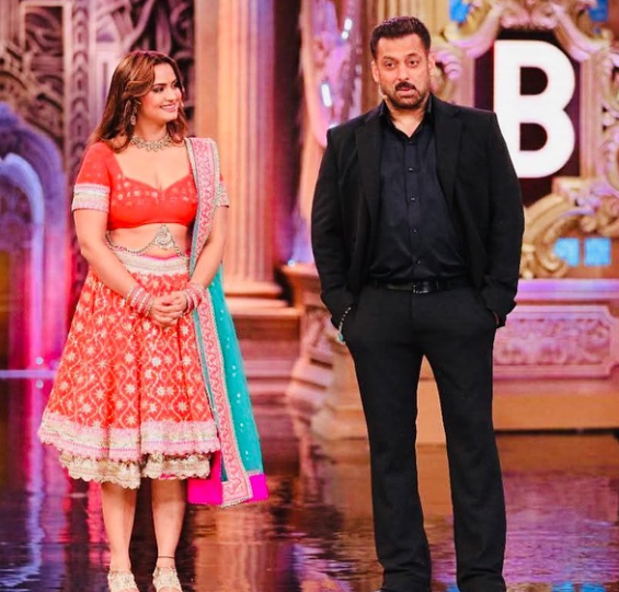 Neelam Giri with Salman khan in the reality Show 'Bigg Boss 19'