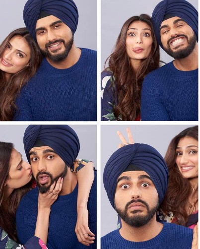 Athiya Shetty with her 'Mubarakan' co-star Arjun Kapoor