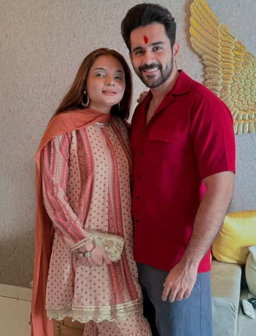 Abhishek Bajaj with his sister Ekta Bajaj