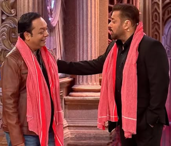 Zeishan Quadri with Slaman khan in the reality show 'Bigg Boss 19'