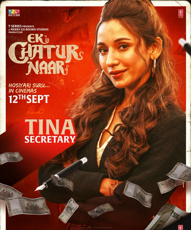 Heli daruwala on the poster of the movie 'Ek Chatur Naar'