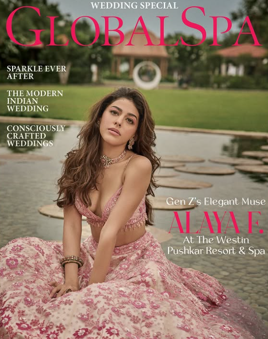 Alaya F on the cover of 'Global Spa' magazine