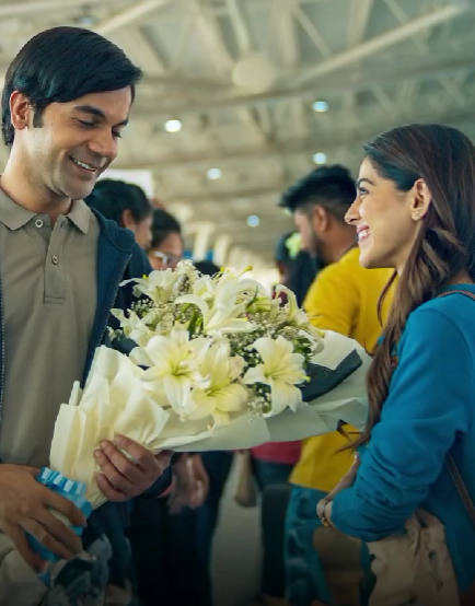 Alaya F and Rajkumar Rao in a scene from the film 'Srikanth'