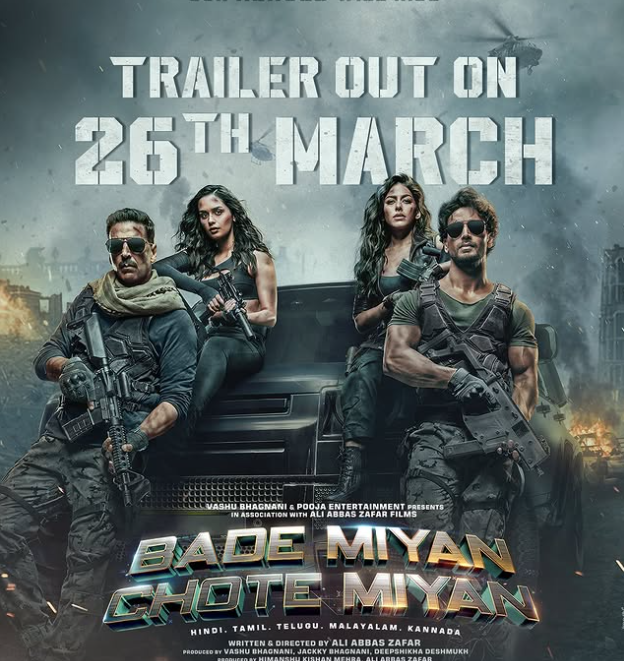 A Poster of the film 'Bade Miyan Chote Miyan'