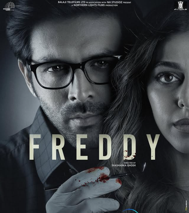 Alaya F with Kartik Aryan on the Poster of the movie 'Freddy'