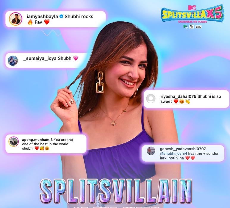 Shubhi Joshi in the reality Show 'Splitsvilla X5'