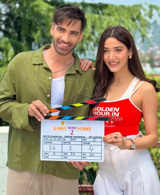 Medha Shankr and Avinash Tiwary during the shooting of the film 'Ginny Weds Sunny' 2' 