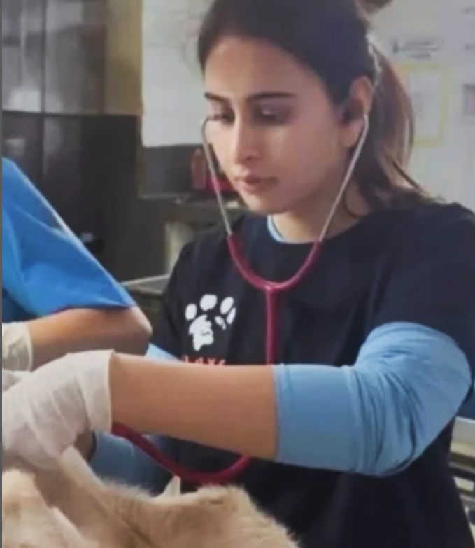 Saaniya Chandok working at Mr. Paws Pet Spa & Store LLP