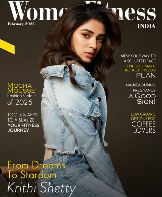 Krithi Shetty on the cover of the 'Women Fitness magazine