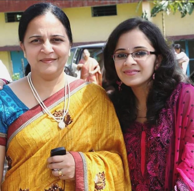 Anju Joseph with her mother