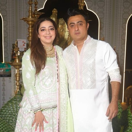 Nidhi Dutta with her husband Binoy Gandhi