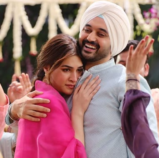 Paramvir Singh Cheema with Kriti Sanon in the film 'Tere Ishq Mein'