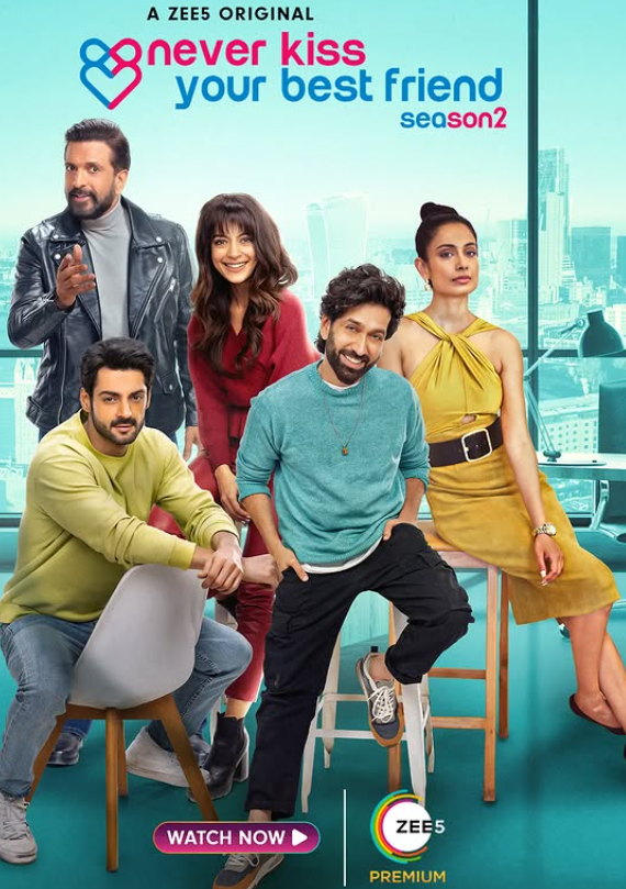 Sarah-Jane Dias on the poster of the web series ''Never Kiss Your Best Friend'