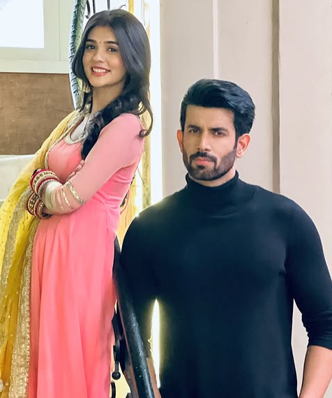 Namik Paul and Pranali Rathod in a scene of the tv show 'Kumkum Bhagya'