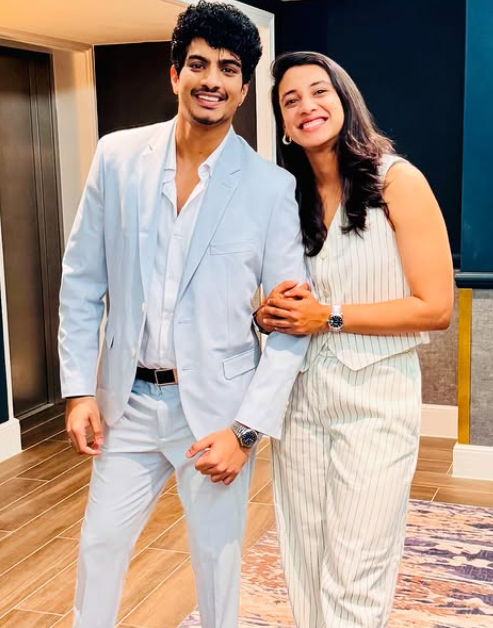 Palaash Muchhal with her wife Smriti Mandhana
