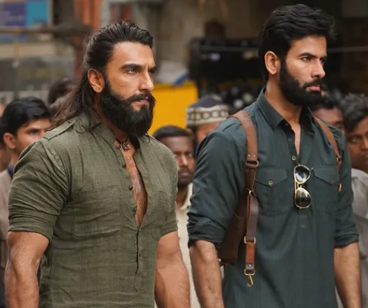 Danish Pandor with co-star Ranveer Singh from the film 'Dhurandhar'
