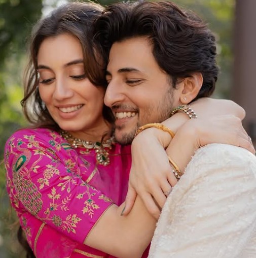 Dharal Surelia with her husband Darshan Raval